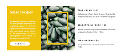 Vegetable Salad Recipes - Single Page HTML5 Template