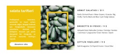 Sebze Salatası Tarifleri Için Bir Sayfa Şablonu