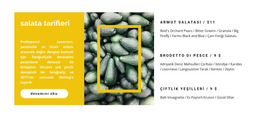 Sebze Salatası Tarifleri - Basit Web Sitesi Şablonu