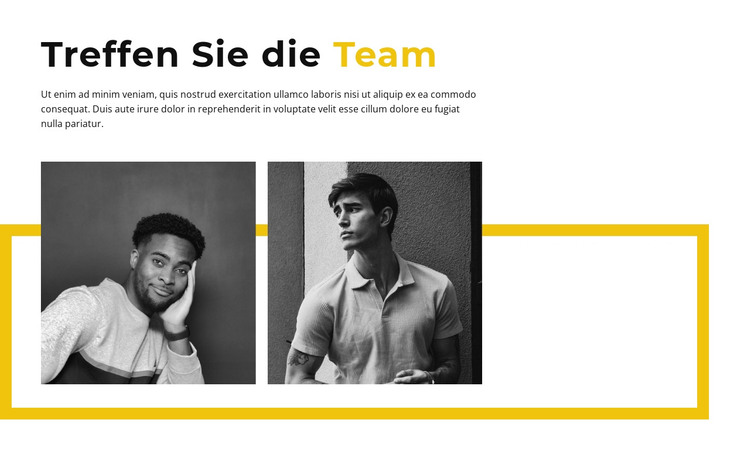 Männlicher Teil des Teams HTML-Vorlage