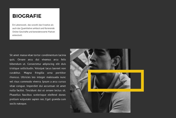 Biografie des Dichters Website design