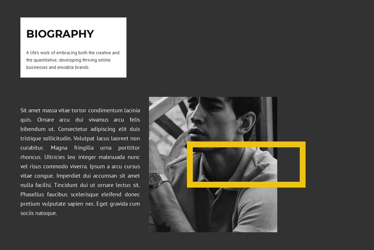 Poet biography Homepage Design