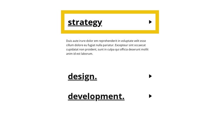 Acordeão de golpe Modelos de construtor de sites