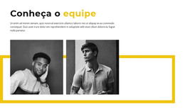 Parte Masculina Da Equipe - Modelo De Página HTML