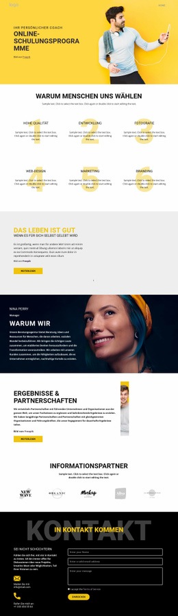 Kenntnisse Der Ausbildungsschule – Vorlage Für Website-Builder