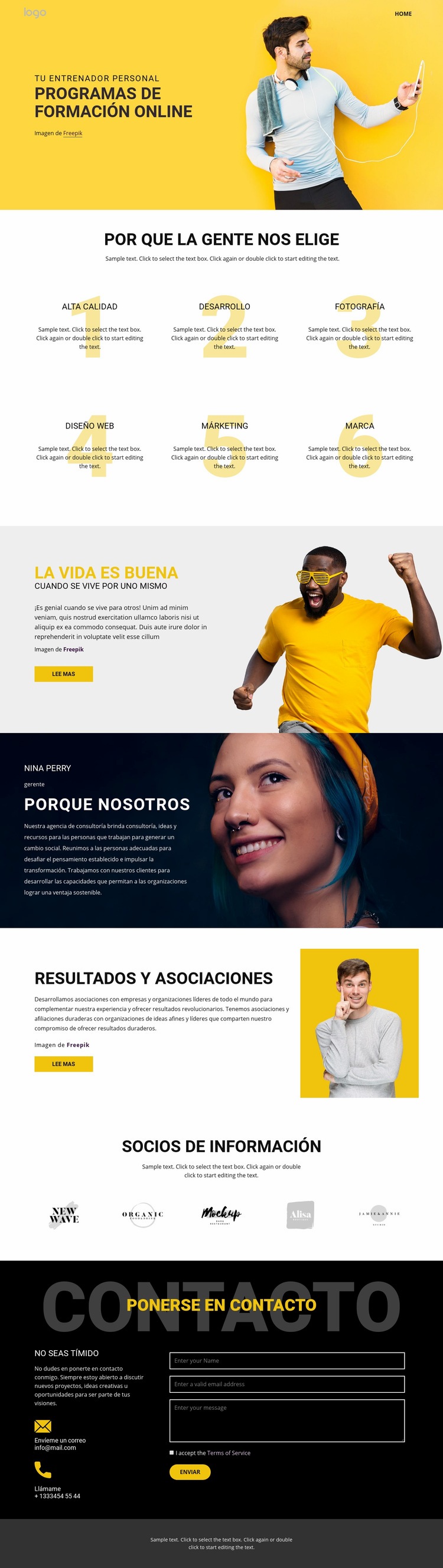 Conocimiento de la escuela de formación Plantilla HTML