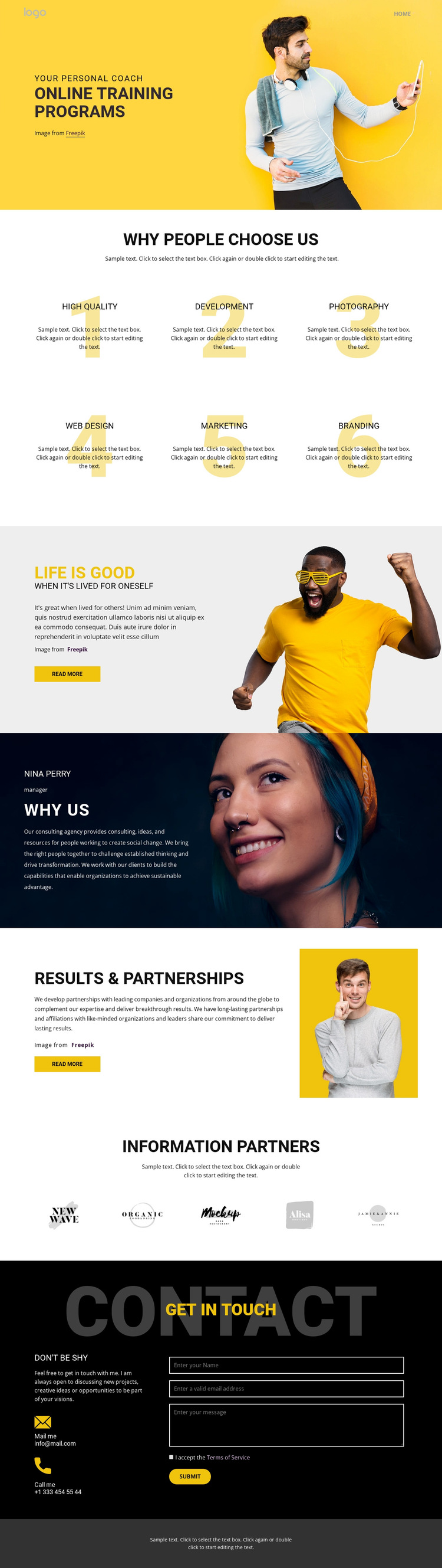 Knowledge of training school HTML5 Template