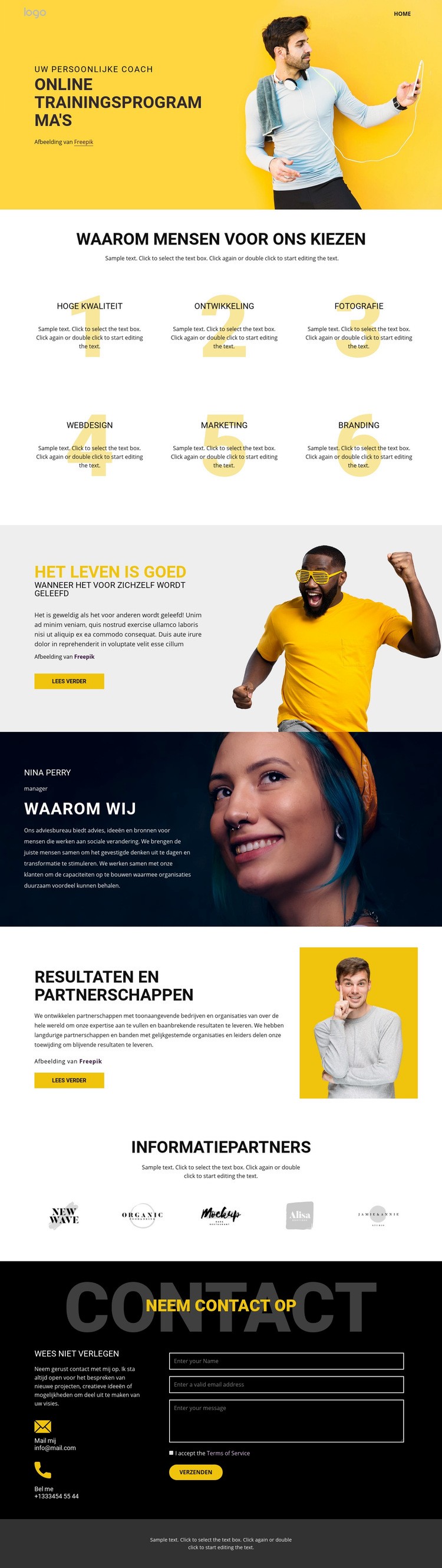 Kennis van opleidingsschool Html Website Builder