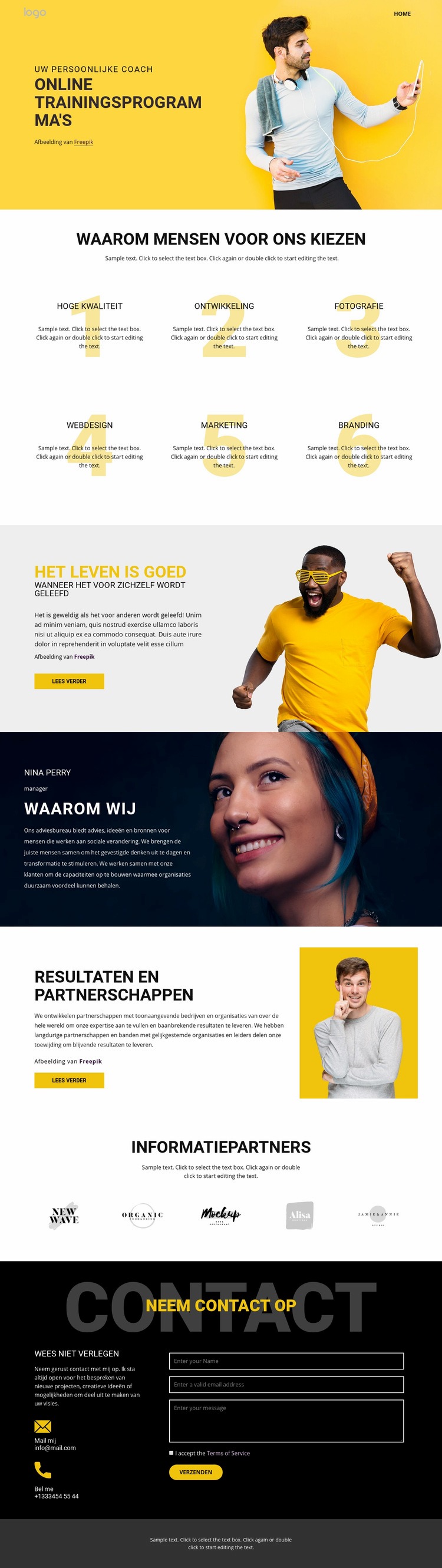 Kennis van opleidingsschool Website sjabloon