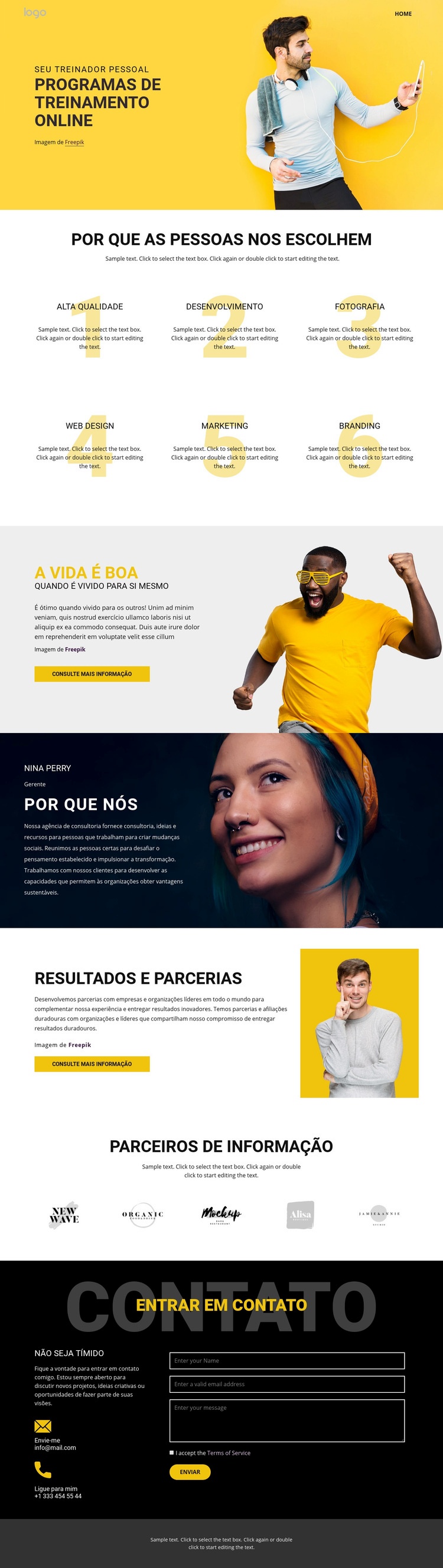 Conhecimento da escola de treinamento Modelo HTML5