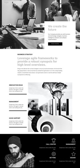 Future Of Corporate Business - HTML Page Template