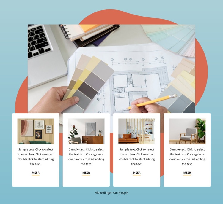 Comfortabel ontwerp voor jou Website mockup