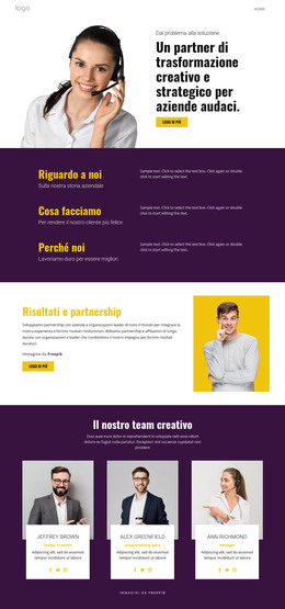 Strategia Creativa Nel Mondo Degli Affari - Modello Per La Creazione Di Siti Web