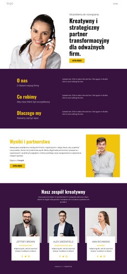 Najlepszy Szablon HTML5 Dla Kreatywna Strategia W Biznesie