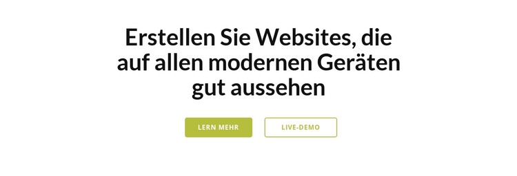 Überschrift mit zwei Tasten CSS-Vorlage