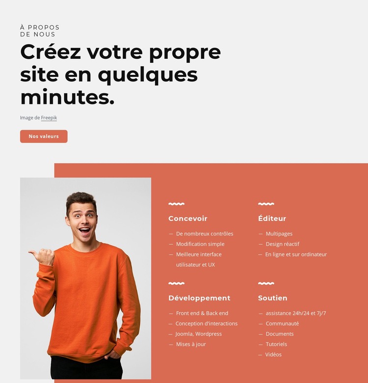 Créez votre propre site en quelques minutes Modèles de constructeur de sites Web