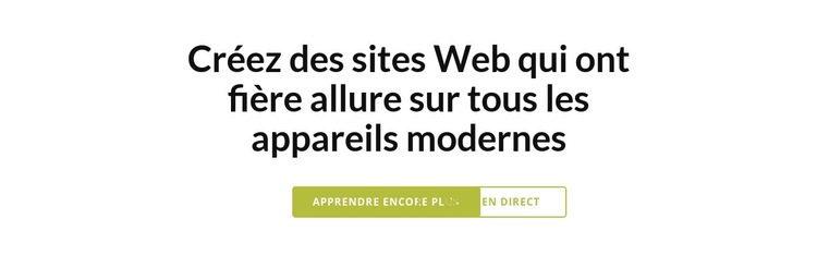 En-tête avec deux boutons Créateur de site Web HTML