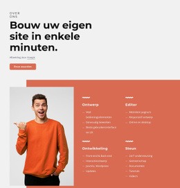 Bouw Je Eigen Site In Enkele Minuten - Responsieve Sjabloon Van Één Pagina