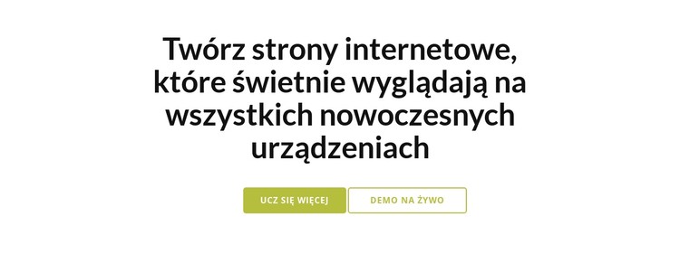 Nagłówek z dwoma przyciskami Szablon CSS