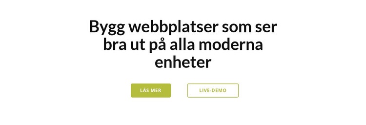 Rubrik med två knappar CSS -mall