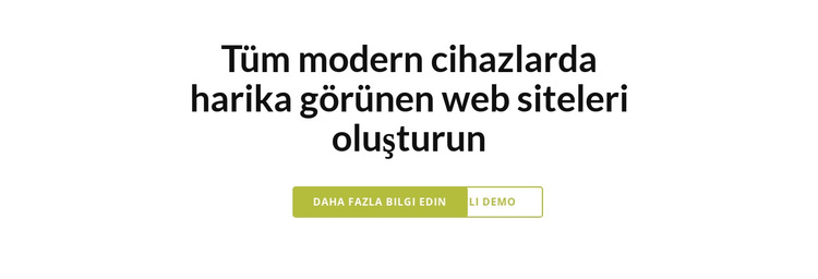 İki düğmeli başlık WordPress Teması