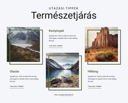 Természetorientált Túratársaság CSS Webhelysablon