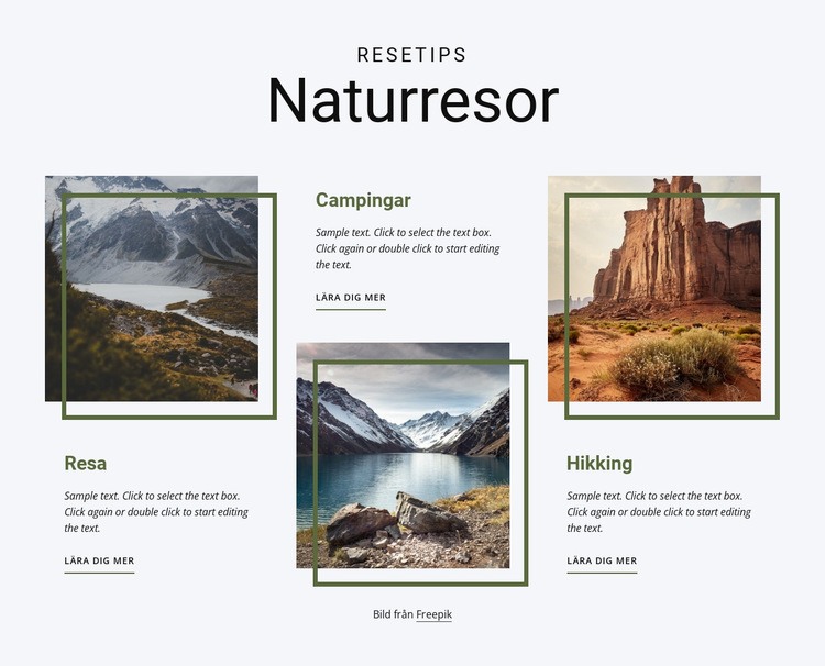 Naturinriktat reseföretag WordPress -tema