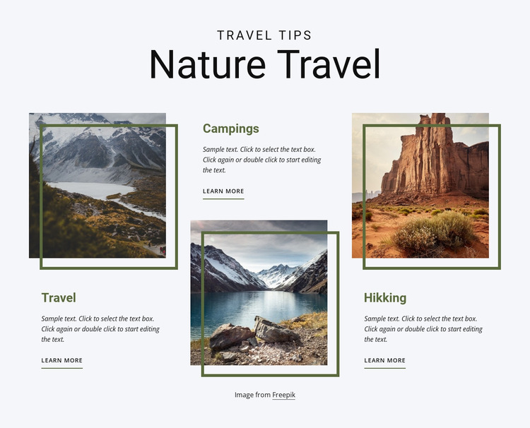 Nature-oriented touring company WordPress Website Builder