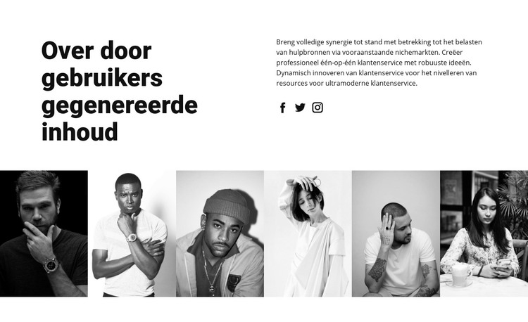 Over gebruikersinhoud HTML-sjabloon