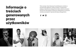 Informacje O Treściach Użytkowników - Szablon Strony HTML