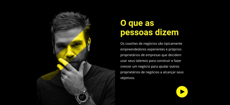 Clientes compartilham suas histórias Design do site