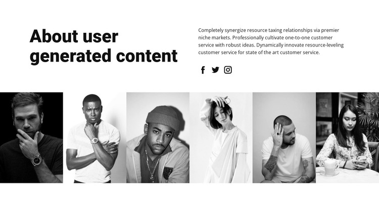 About user content WordPress Theme