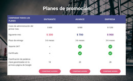 Nuestro Plan De Promoción - Página De Destino