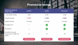 Prémium Webhelytervezés Promóciós Tervünk Számára