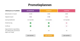 Vergelijk Alle Plannen Premium CSS-Sjabloon