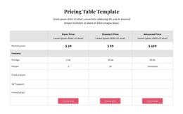Pricing Plans Templates Html5 Responsive Free