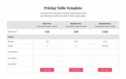 Pricing Plans - Psd Website Mockup