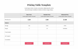 Pricing Plans - Web Template
