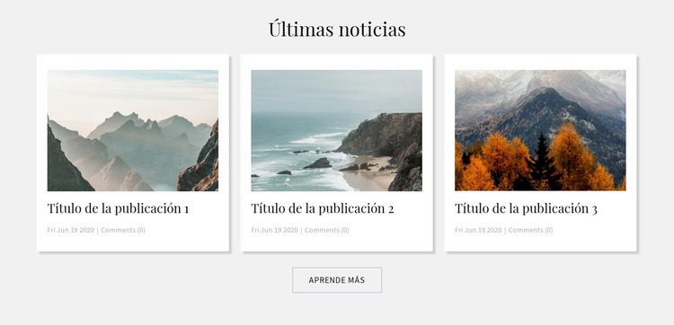 Blog Montañas Creador de sitios web HTML