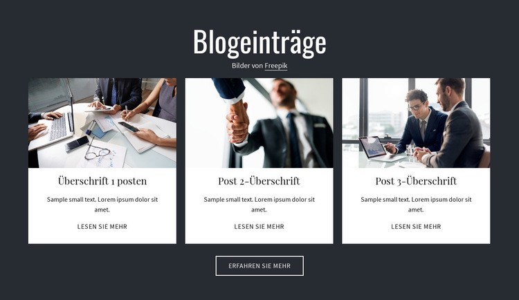 Blogeinträge Joomla Vorlage