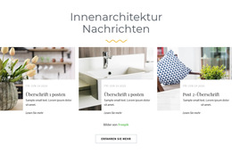 Innenarchitektur Nachrichten – Fertiges Website-Design