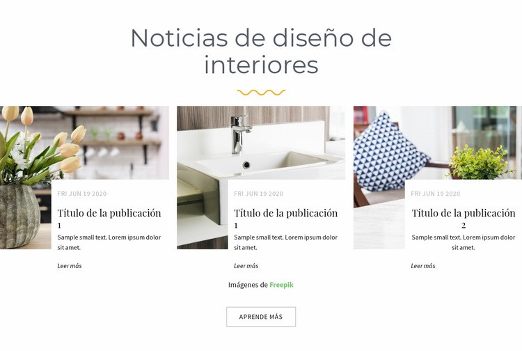 Noticias de diseño de interiores Diseño de páginas web