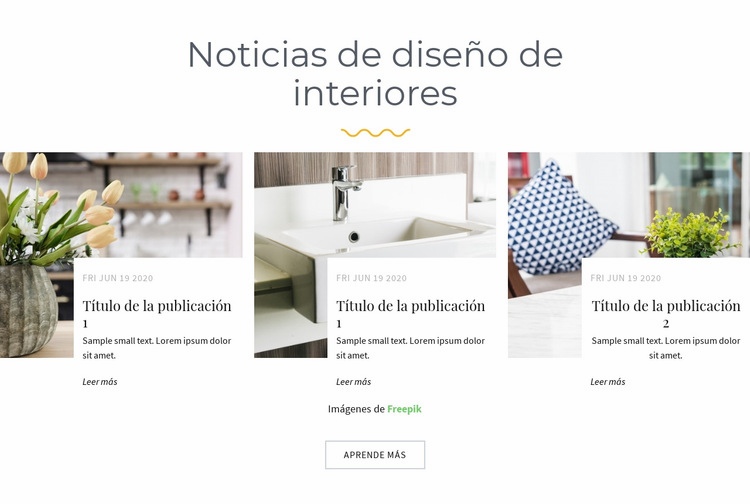 Noticias de diseño de interiores Página de destino