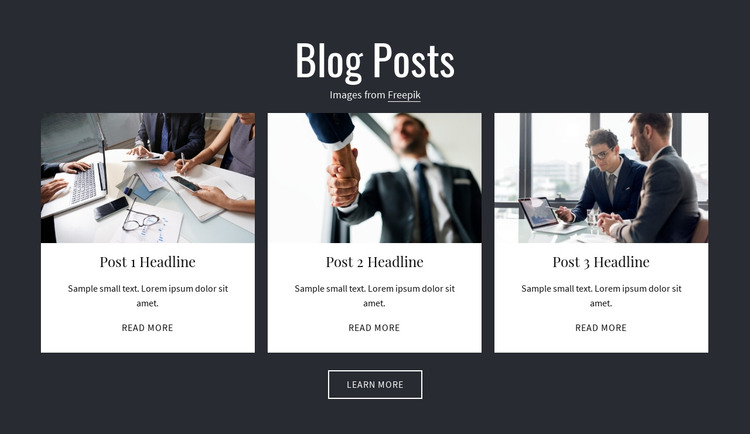 Blog Posts Homepage Design
