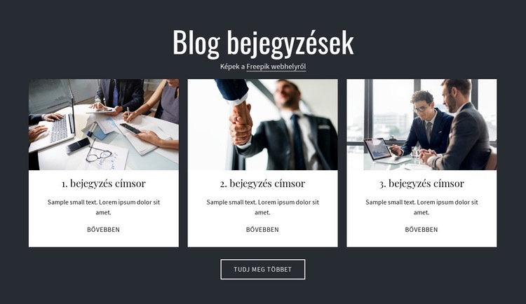 Blog bejegyzések Sablon