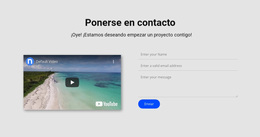 Ponte En Contacto Y Video - Tema Responsivo De WordPress