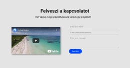 Vegye Fel A Kapcsolatot És Videózzon - HTML Webhelysablon