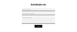 Šedý Kontaktní Formulář – Vstupní Stránka