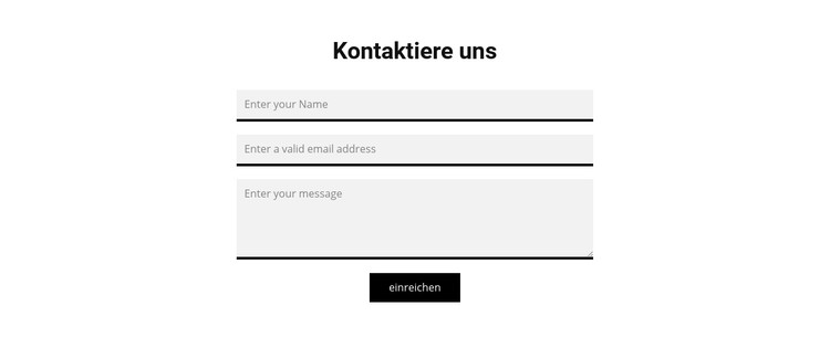 Graues Kontaktformular CSS-Vorlage