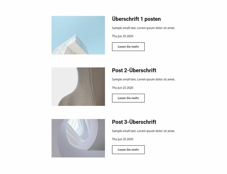 Architektur Design Nachrichten Website-Modell